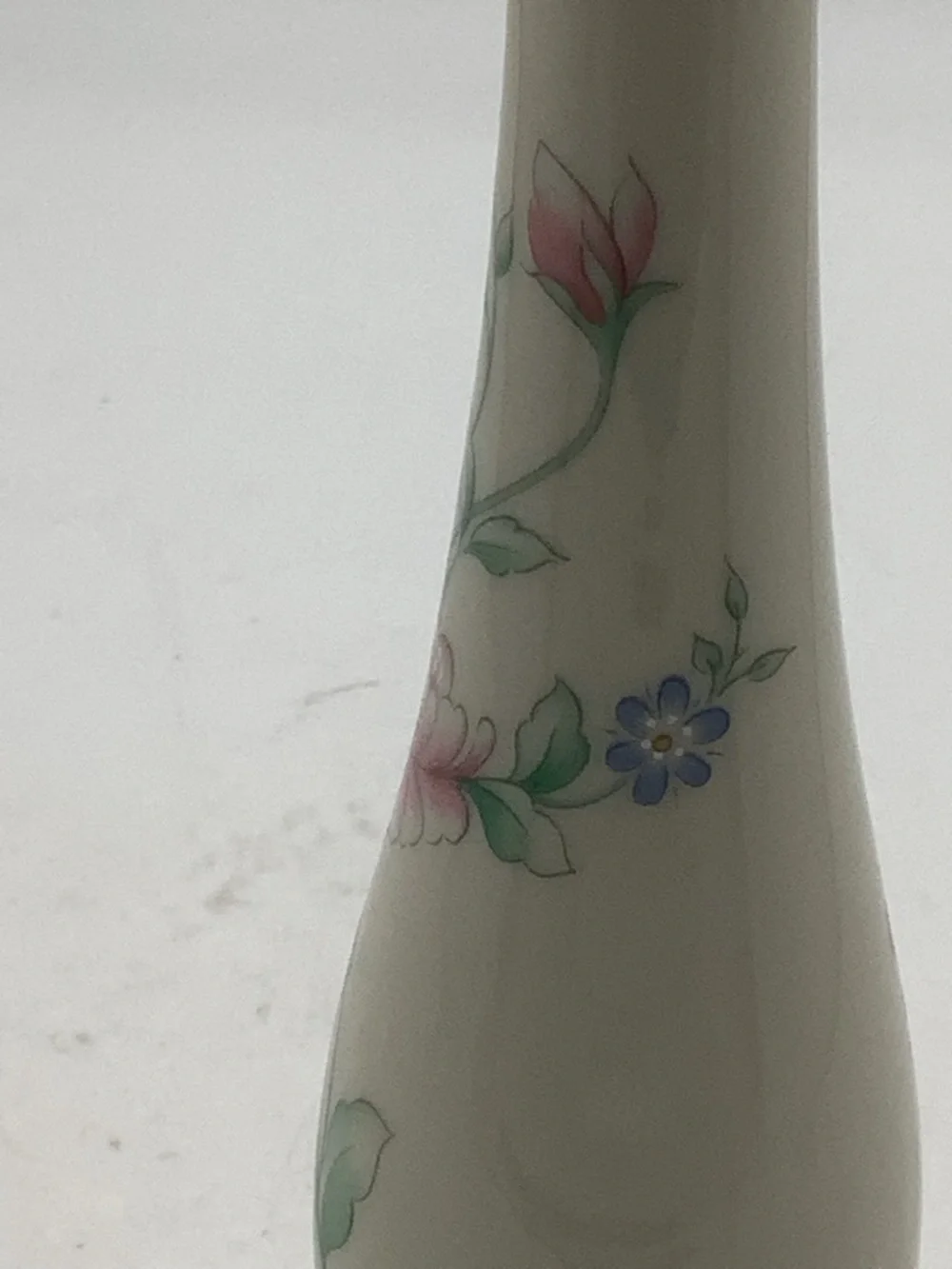 Vintage Lenox  Floral Garden Cream Bud Vase with Delicate Floral Design